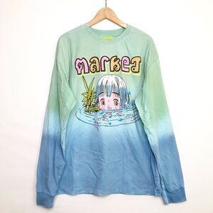 Market ombre, graphic, print sweatshirt